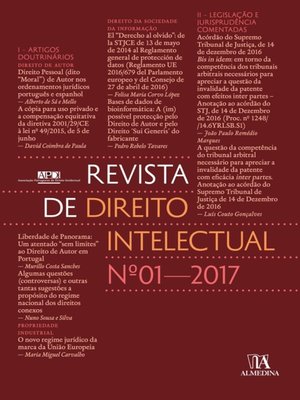 cover image of Revista de Direito Intelectual n.º 1--2017